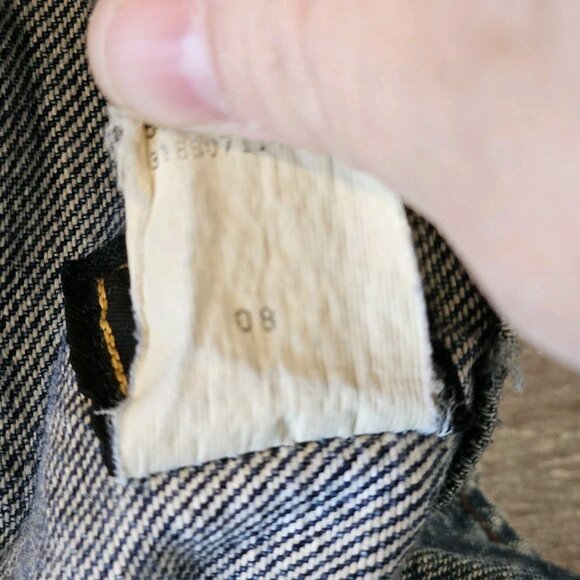 70s Lee Denim Jean Jacket Womens Sz XS Petite Distressed Classic Retro - Picture 13 of 15